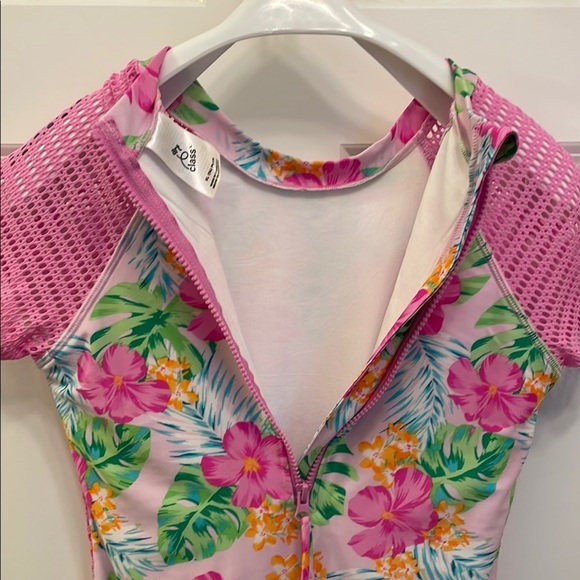 Art Class Pink and Green One Piece Swimwear EC XL 14 - Picture 9 of 15